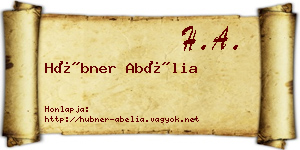 Hübner Abélia névjegykártya